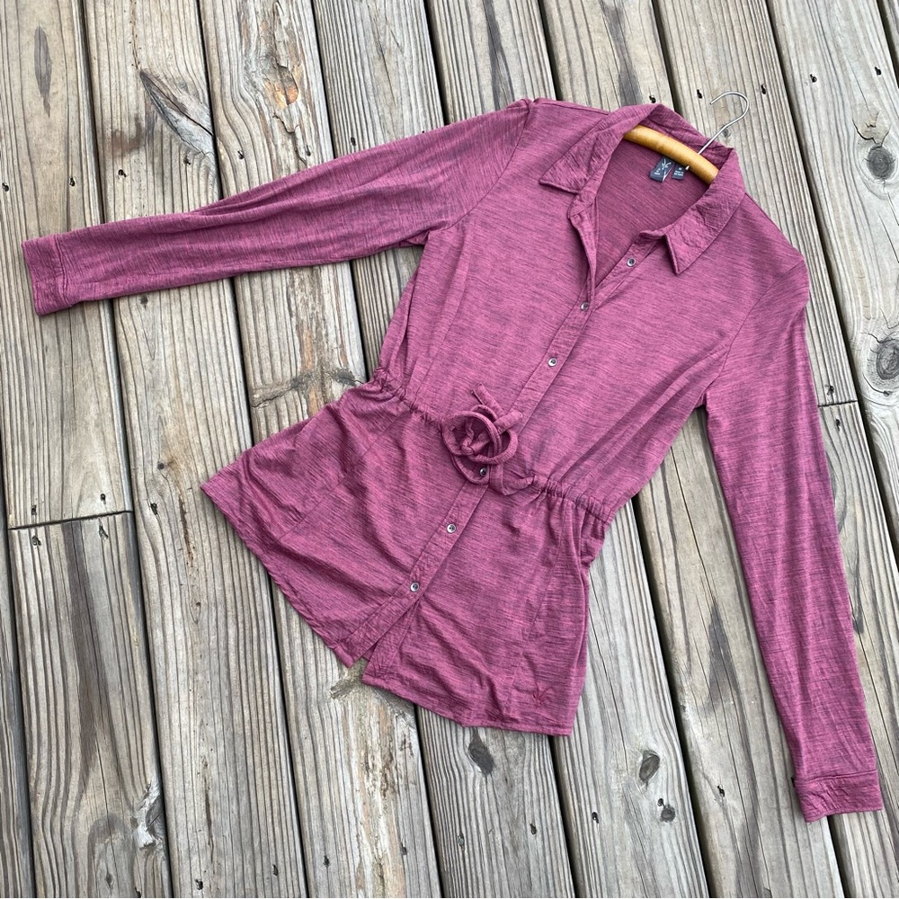Ibex Women’s OD Drawstring Shirt Merino Wool
